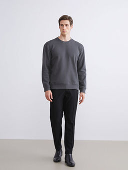 Bisiklet Yaka Nak??l? Erkek Sweatshirt