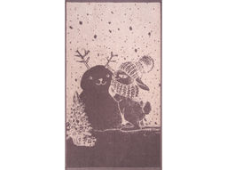 Полотенце махровое 6с103.412ж1 Зимняя забава(т.с.мальв1) 50х90см