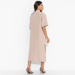 Платье со съемным объемным декором Сияние глянца (nude) - Charutti фото 11