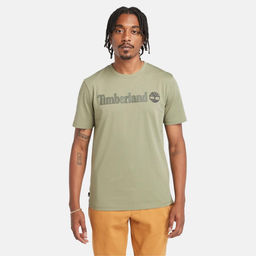 Мужская футболка Timberland T-Shirt Kennebec River Linear Logo Regular зеленая