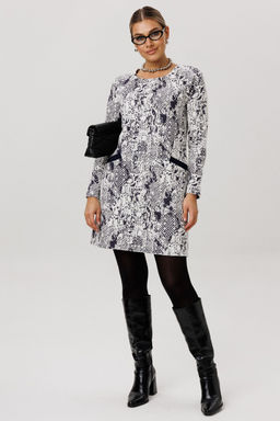 Платье ANELLI 1750 белая змея