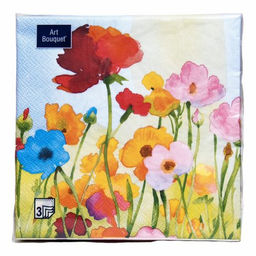Ф343 Салфетки Art Bouquet 33*33, 3-х сл, 20шт. "Весенние цветы" /12