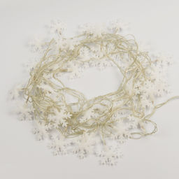 ULD-S0700-050/DTA WHITE IP20 SNOWFLAKES-2 Гирлянда светодиодная с контроллером Снежинки-2, 50 светодиодов, 7 м, белая, IP20,провод прозрачный