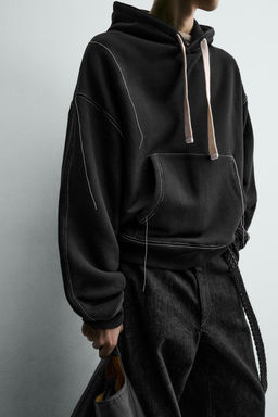TOPSTITCHED HOODIE - Zara фото 5