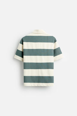 TEXTURED WEAVE POLO SHIRT WITH ZIP - Zara фото 9