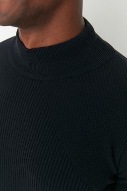 TRENDYOL MAN Bordo Unisex Dar Kal?p Pamuklu Yar?m Bal?kc? Yaka Fitilli Triko Kazak TMNAW21KZ0553 - Trendyolmilla фото 2
