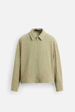 TEXTURED ZIP-UP OVERSHIRT - Zara фото 8