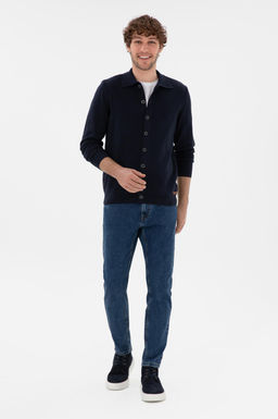 Мужской темно -синий базовый трикотаж кардиган Неожиданная скидка в корзине - U.s. polo assn фото 11