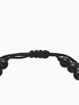 Цена за 4 шт. Браслет-оберег «Рука счастья Хамса» гранд, красно-чёрный с серебром, d=6 см