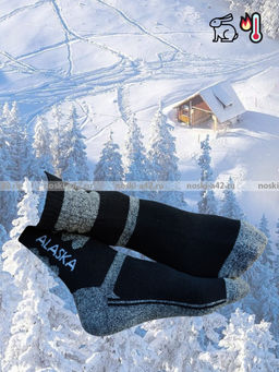 Цена за 3 пар. 3 ПАРЫ - "АЛЯСКА" Термоноски зимние спортивные ВНУТРИ МАХРА мужские арт.1268 41-47 (фактически 40-44)