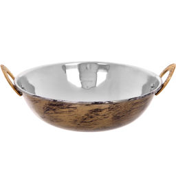 Сковорода Кадхай из нержавеющей стали 18см цвет Антик