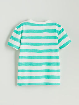 Bisiklet Yaka ?izgili Erkek ?ocuk Ti??rt