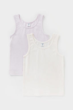 Crockid _ К 1192-2уп/нежная сирень,белая лилия майка для дев