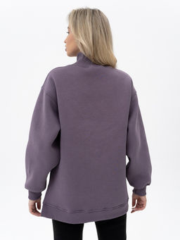 футер 3х нитка с начесом Свитшот ,серо-лавандовый - Binita фото 8
