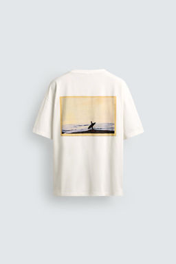 CAMISETA ESTAMPADO FOTOGR?FICO PUKAS SURF X ZARA / Blanco roto  фото 9