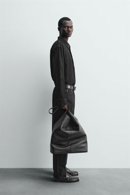 LEATHER SUEDE OVERSHIRT