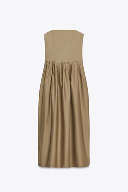 STRAPLESS MIDI DRESS - Zara фото 7