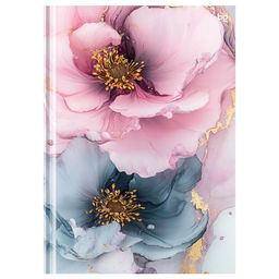 Бизнес-блокнот А5 64л. "Нежный цветок" ("BG", ББ5т64_лм_бл 09867) матовая ламинация, блестки