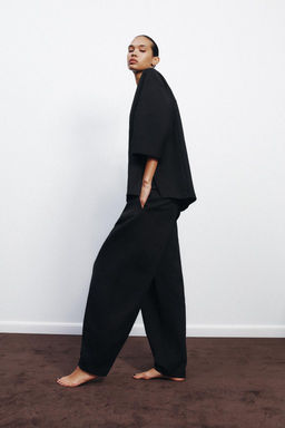 INTERLOCK COCOON TROUSERS - Zara фото 4