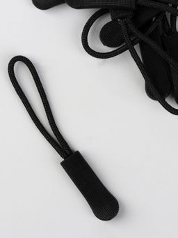 Цена за 3 шт. Пуллер для молнии, 2.5 см, 6×0.8 см, 10 шт., чёрный