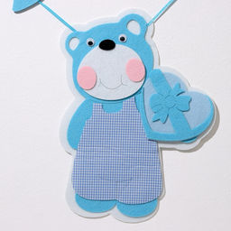 Украшение на гендер пати «Подвеска Мишка It's a Boy», 30.5×30.5×49 см, голубое