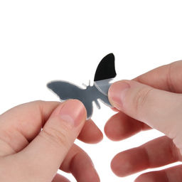 Часы настенные интерьерные Бабочки, 3D, наклейка, бесшумные, плавный ход, d=40 см