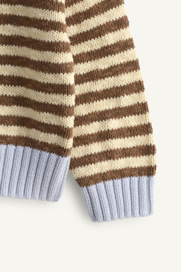 JERSEY PUNTO RAYAS CONTRASTE LIMITED EDITION / Marr?n / Crudo - Zara фото 9