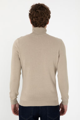 Erkek Haki Melanj Basic Kazak