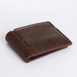 Портмоне мужское без застёжки, коричневое