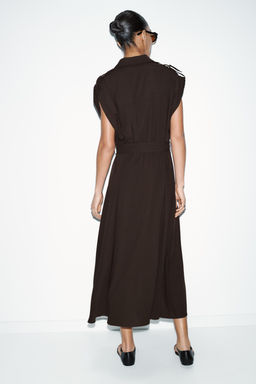 MIDI DRESS WITH BELT - Zara фото 13