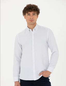 Lacivert Slim Fit Uzun Kollu G_mlek
