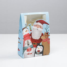 Цена за 2 шт. Коробка подарочная новогодняя складная «С новым счастьем», 15 х 7 х 22 см, Новый год