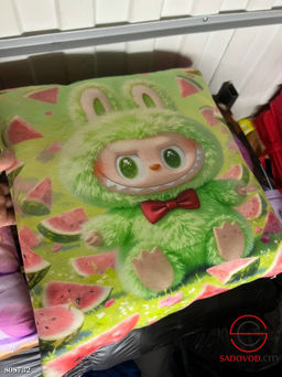 Подушка лабубу, мягкая пушистая, двухстороннее