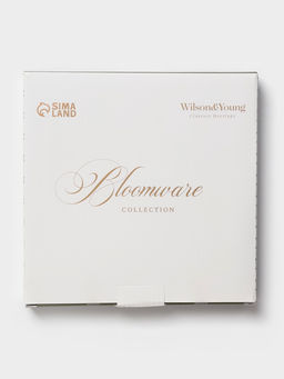 Тарелка десертная WY Bloomware. d=20 см, фарфор, белая, зелёная