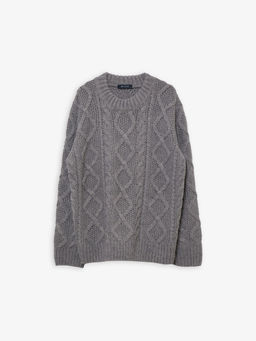 Джемпер с узорной вязкой B2876/nuage - Emka фото 7