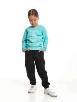 Костюм для девочки с брюками 2227 бирюзовый