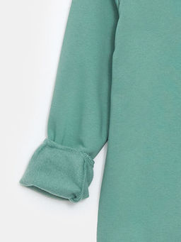 Bisiklet Yaka Bask?l? K?z ?ocuk Sweatshirt - Waikiki фото 3