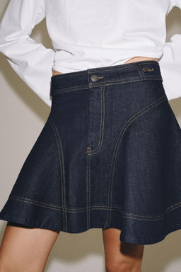 FALDA CORTA DENIM ZW COLLECTION / Azul - Zara фото 5