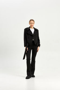 Полупальто женское демисезонное 25999 (пепельный/ёлочка) - Kankan фото 48