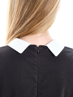 Платье для девочки в школу с воротником 22-7662 черный - Mini maxi фото 3