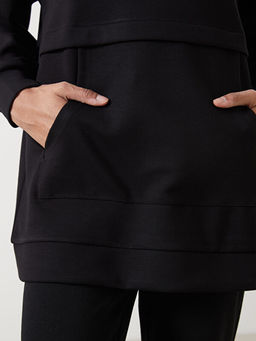 Bisiklet Yaka Oversize Kad?n Sweatshirt Tunik