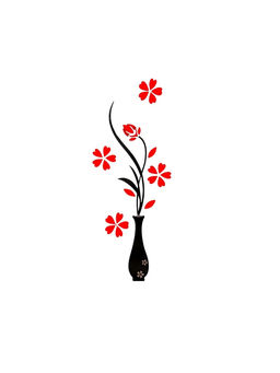 Наклейка интерьерная TAKE IT EASY Цветы, декор на стену, панно 150?58 см  фото 2