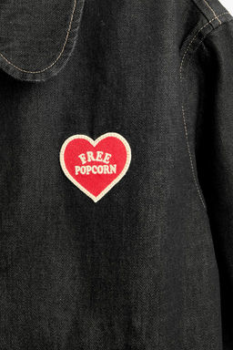 CROPPED FIT DENIM JACKET X HARRY LAMBERT - Zara фото 9