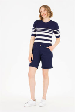 U. S. Polo Assn Женский темно-синий свитер с круглым вырезом - U.s. polo assn фото 11