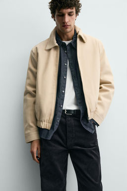 FAUX SUEDE QUILTED JACKET