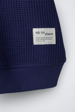CAMISETA FELPA WAFFLE / Azul?n - Zara фото 4
