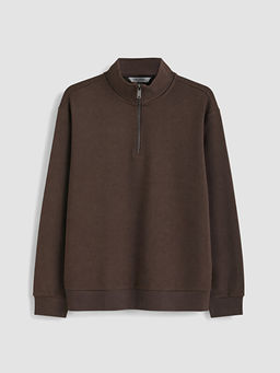 Dik Yaka Erkek Sweatshirt