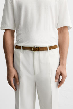 SPLIT SUEDE LEATHER BELT