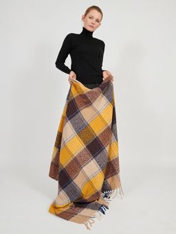 Большой  платок в стиле арт-деко в составе шерсть - Tantino фото 5