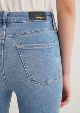Serenay Gold Shape Puslu ?ndigo Mavisi Jean Pantolon  фото 8